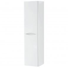 Prestige Arc Wall Hung 2-Door Tall Storage Unit 350mm Wide x 330mm Deep - Gloss White