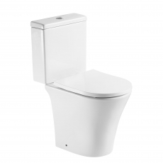 Prestige Kameo Close Coupled Short Projection Rimless Toilet with Push Button Cistern - Premium Soft Close Seat