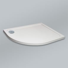 Prestige Foundation Stone Resin Offset Quadrant Shower Tray 1000mm x 800mm Left Handed