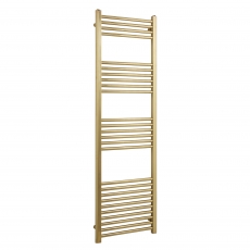 MaxHeat K-Rail Straight Heated Towel Rail 1600mm H x 500mm W - Brushed Brass