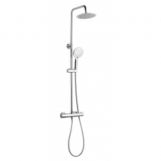 Prestige Plan Thermostatic Bar Shower with Ultra Slim Stainless Shower Drencher and Sliding Handset