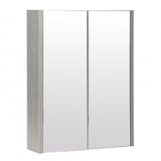 Prestige Purity Mirror Bathroom Cabinet 500mm Wide - Silver Oak