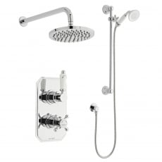 Prestige Viktory Thermostatic Dual Concealed Mixer Shower Adjustable Slide Rail Kit + Fixed Head