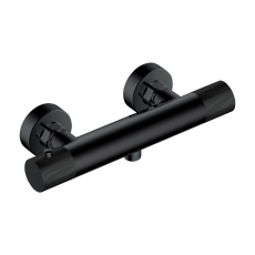 RAK Amalfi Thermostatic Bar Shower Valve Bottom Outlet - Matt Black