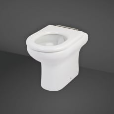 RAK Compact Rimless Back to Wall Comfort Height Pan White - Excluding Seat