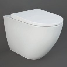 RAK Des Rimless Back to Wall Pan with Hidden Fixing Alpine White - Excluding Seat