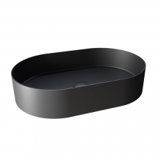 RAK Ingot Oval Countertop Wash Basin 350mm Wide - Black