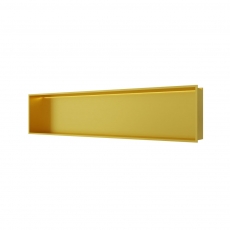 RAK Ingot Rectangular Recessed Niche 300mm H x 1200mm W with LED - Brushed Gold