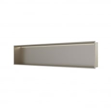 RAK Ingot Rectangular Recessed Niche 300mm H x 1200mm W with LED - Brushed Nickel