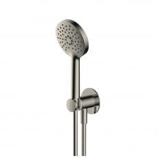 RAK Petit Round Shower Handset with Bracket - Brushed Nickel