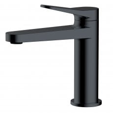 RAK Petit Round Standard Basin Mixer Tap - Matt Black