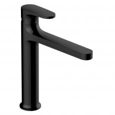 RAK Portofino Medium Height Basin Mixer Tap Without Waste - Matt Black