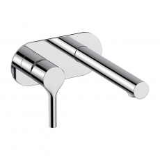 RAK Sorrento Wall Mounted Basin Mixer Tap with Back Plate - Chrome