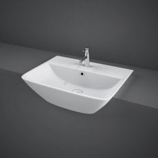 RAK Summit Semi-Recessed Basin 500mm Wide - 1 Tap Hole