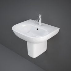 RAK Tonique Basin with Semi Pedestal 550mm Wide - 1 Tap Hole