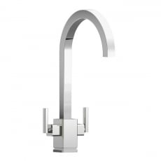 Rangemaster Quadrant Monobloc Dual Lever Kitchen Sink Mixer Tap - Chrome