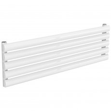 Reina Nevah Single Designer Horizontal Radiator 295mm H x 1000mm W White