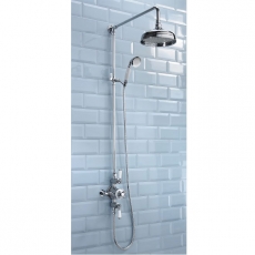 Sagittarius Bloomsbury Thermostatic Exposed Shower Mixer with Shower Kit and Fixed Head - Chrome