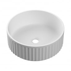 Signature Deco Round Countertop Basin 400mm Wide 0 Tap Hole - White