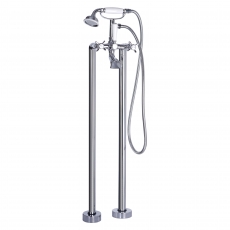 Signature Greenwich Freestanding Bath Shower Mixer Tap with Shower Kit - Chrome