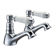 Signature Hampstead Basin Taps Pair Pillar Mounted - Chrome