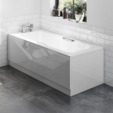 Signature Hestia Single Ended Rectangular Acrylic Bath with Twin Grips