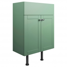 Signature Malmo Floor Standing 2-Door Vanity Unit 500mm Wide - Matt Sage Green