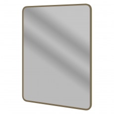 Signature Olivia Rectangular Bathroom Mirror 800mm H x 600mm W - Brushed Brass