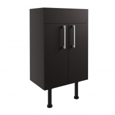 Signature Oslo Floor Standing 2-Door Vanity Unit 500mm Wide - Matt Graphite Grey