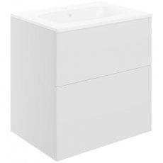 Signature Umea Wall Hung 2-Drawer Vanity Unit with Basin 610mm Wide - Matt White