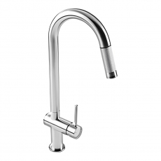 The 1810 Company Grande Kitchen Sink Mixer Tap with Pull-Out Spray - Chrome