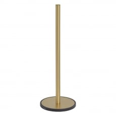 Tiger Tune Spare Toilet Roll Holder Freestanding - Brushed Brass/Black