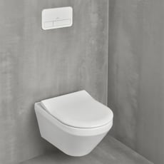 Villeroy & Boch Architectura Round Rimless TwistFlush[e3] Wall Hung Toilet White Alpin - Slim Standard Seat