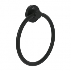 Villeroy & Boch Elements Tender Towel Ring - Matt Black