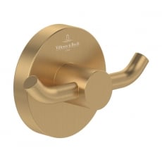 Villeroy & Boch Elements Tender Double Robe Hook - Brushed Gold