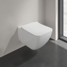 Villeroy & Boch Venticello Rimless Wall Hung Toilet - Soft Close Slimline Seat