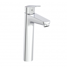 Vitra Flow Round Tall Basin Mixer Tap - Chrome