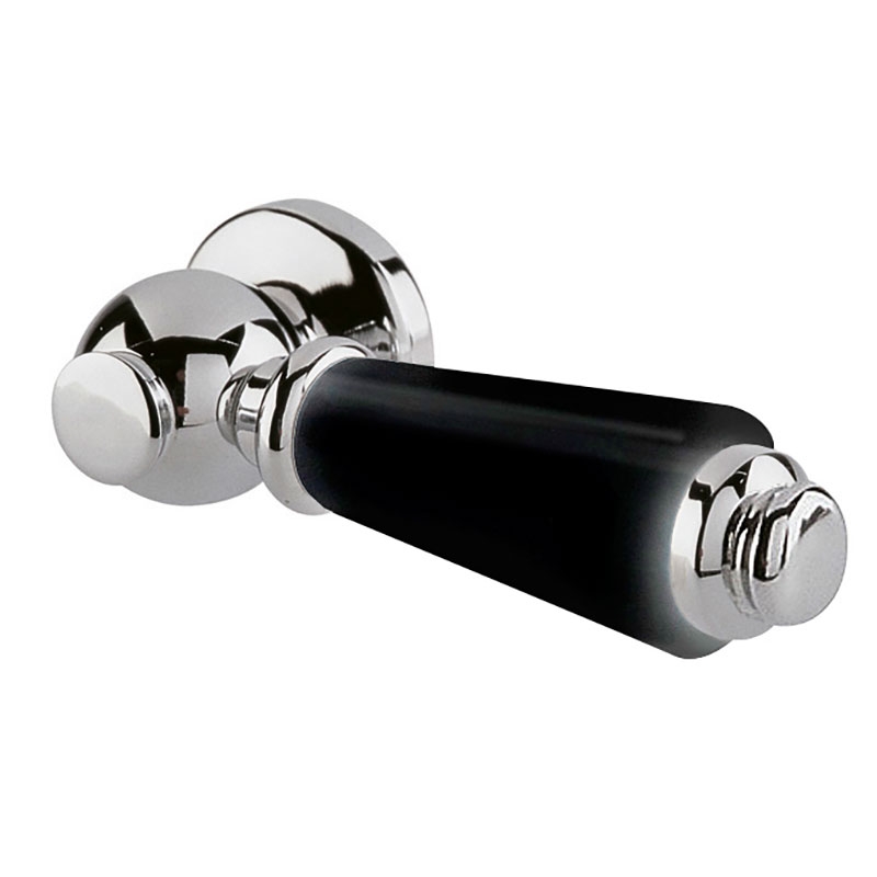 Bayswater Traditional Ceramic Toilet Cistern Lever Black/Chrome