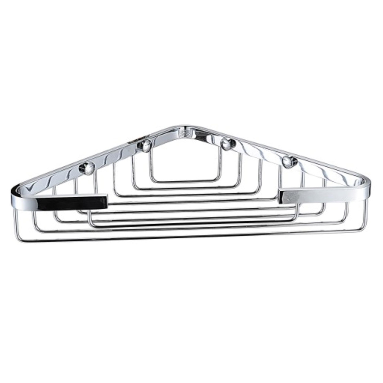 Bristan Open Front Corner Fixed Wire Basket - Chrome