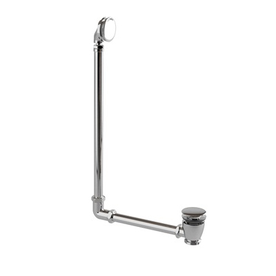 Burlington Exposed Bath Overflow, Click-Clack Waste - Chrome