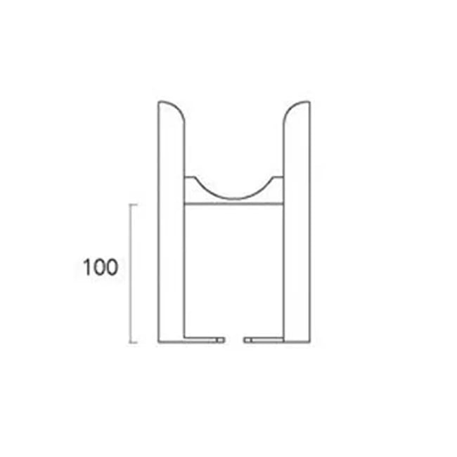 EcoRad Legacy White 3-Column Radiator Slip-On Feet Set (x2)