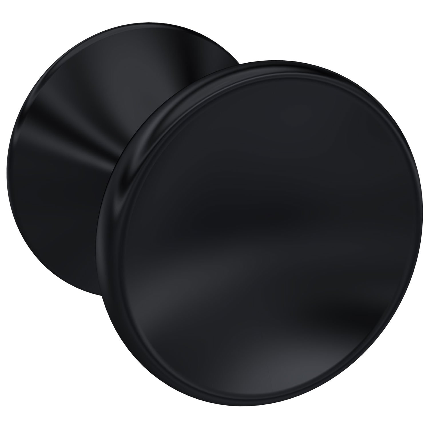 Hudson Reed Furniture Indented Knob Handle - Matt Black (x1)