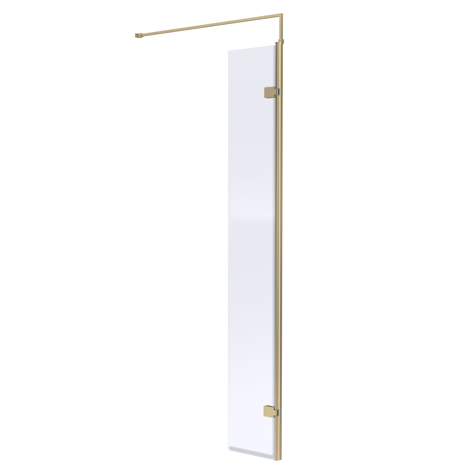 Hudson Reed Brass Wet Room Swing Panel 1950mm High x 300mm Wide - 8mm Glass