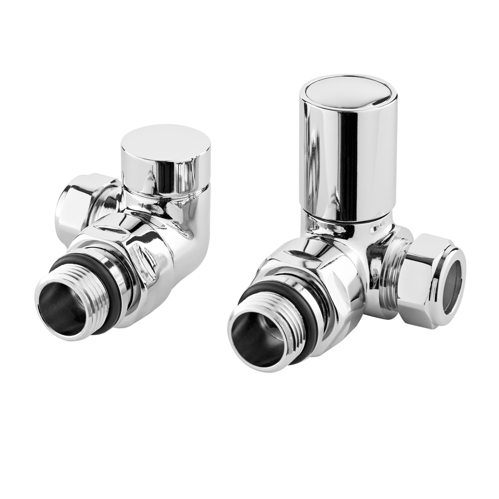 Hudson Reed Corner Radiator Valves Pair Pack - Chrome