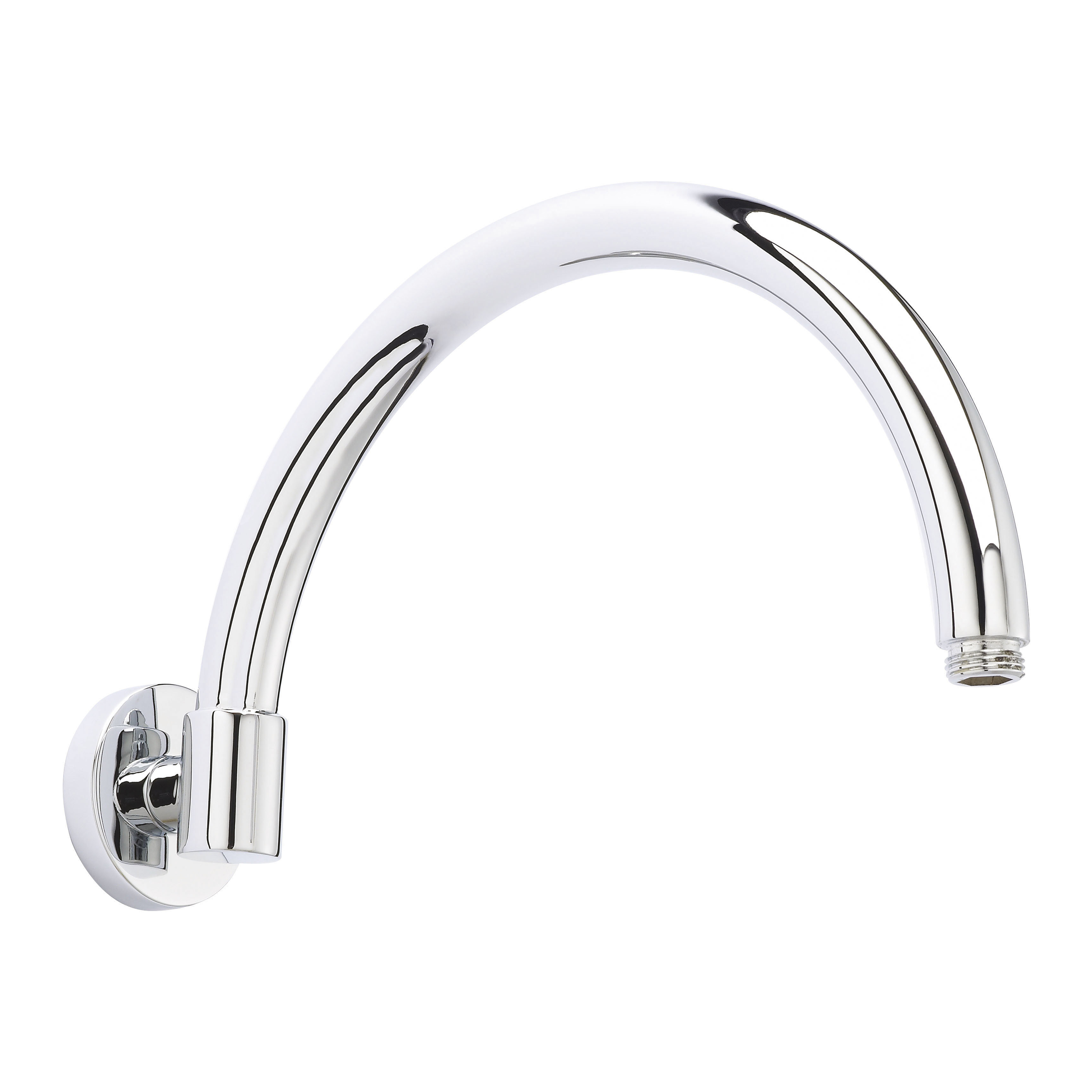 Hudson Reed Curved Wall Mounted Shower Arm 343mm Length - Chrome