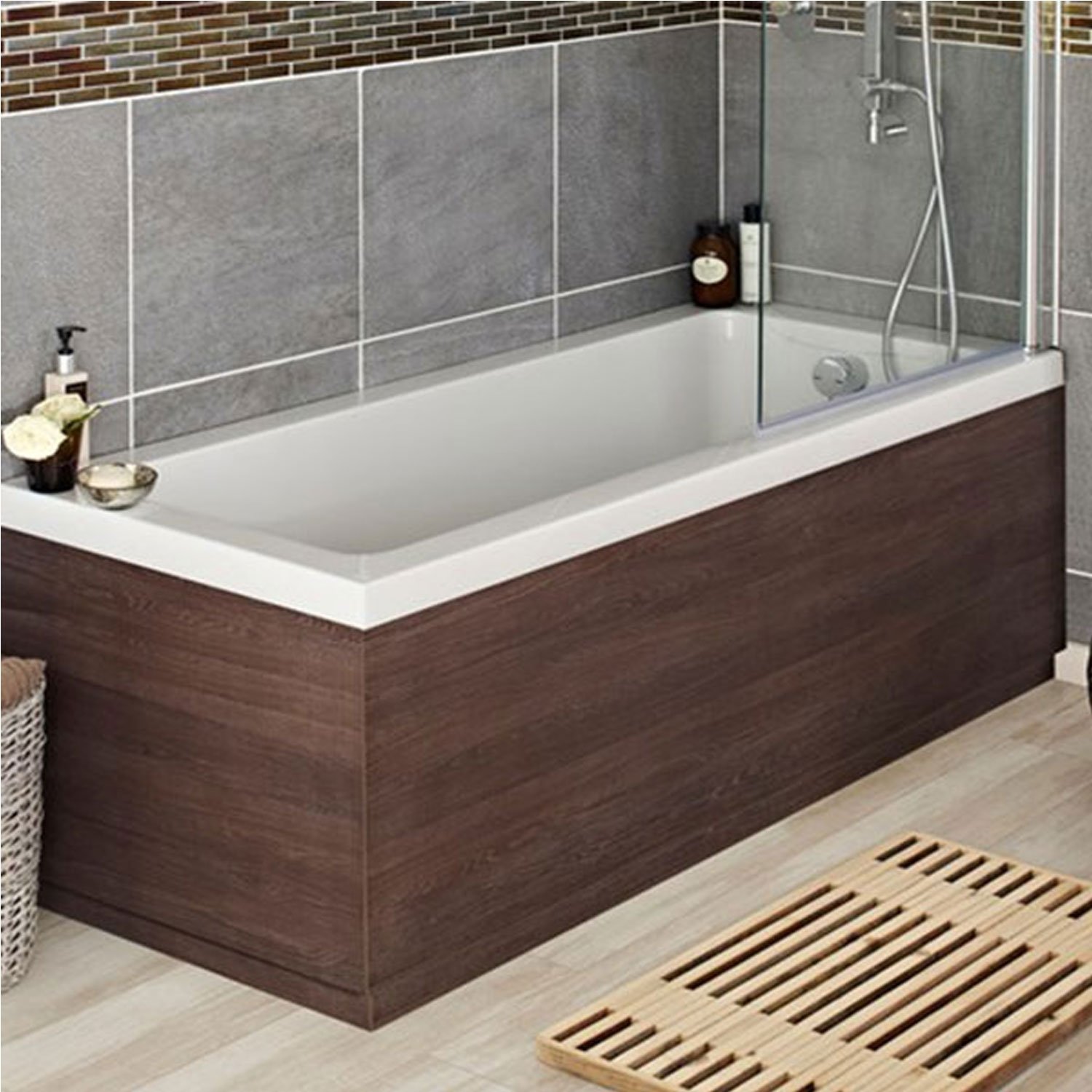 Hudson Reed MDF Oak Bath Front Panel | 1700mm Wide | PAN119 | Mid Oak