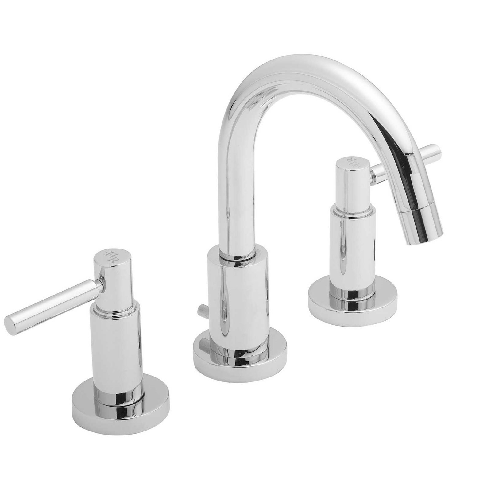 Hudson Reed Tec Lever 3-Hole Basin Mixer Tap with Pop Up Waste - Chrome