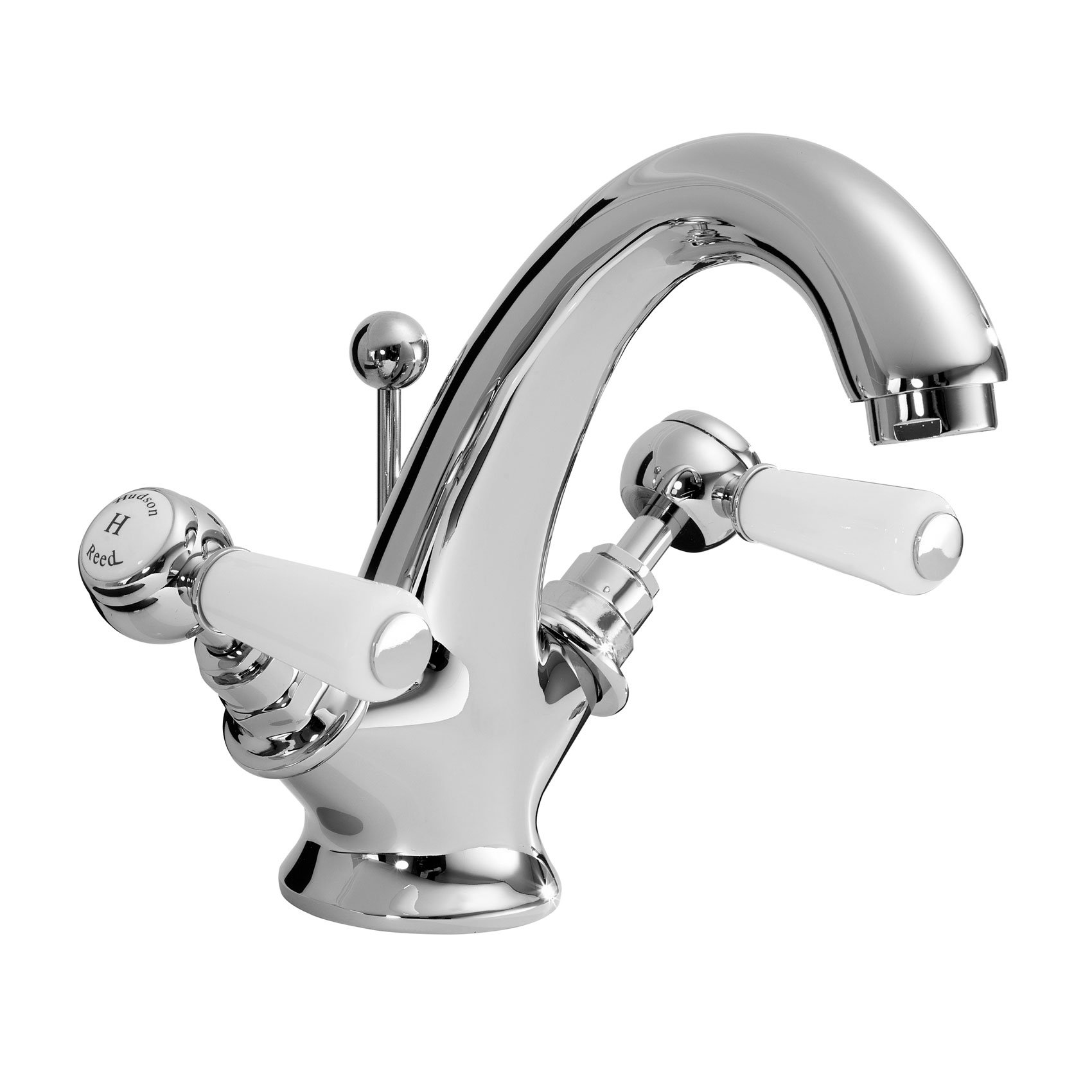 Hudson Reed Topaz Lever Mono Basin Mixer Tap with Pop Up Waste - Chrome