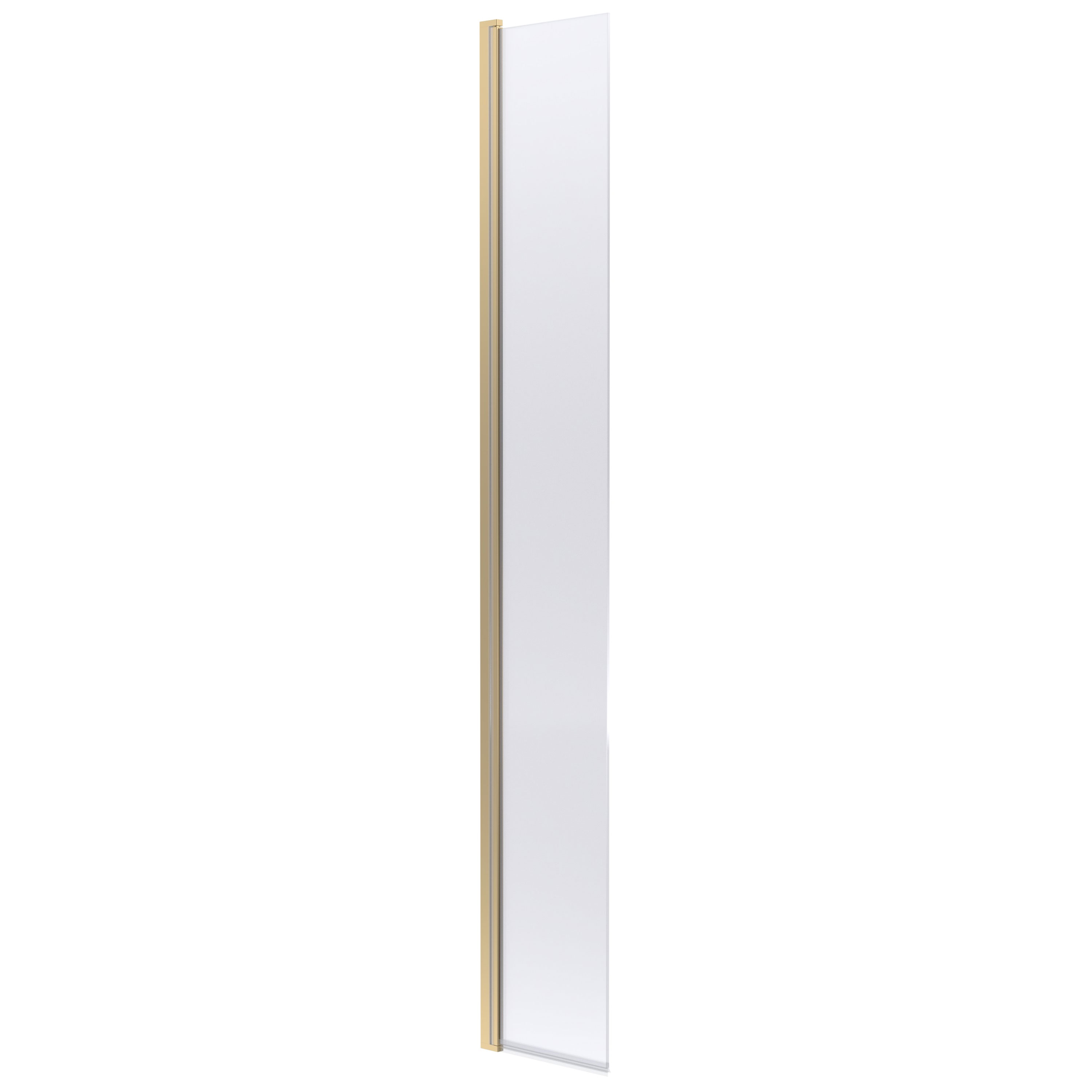 Hudson Reed Concealed Hinged Wet Room Flipper Panel 300mm Wide 8mm Glass - Brushed Brass