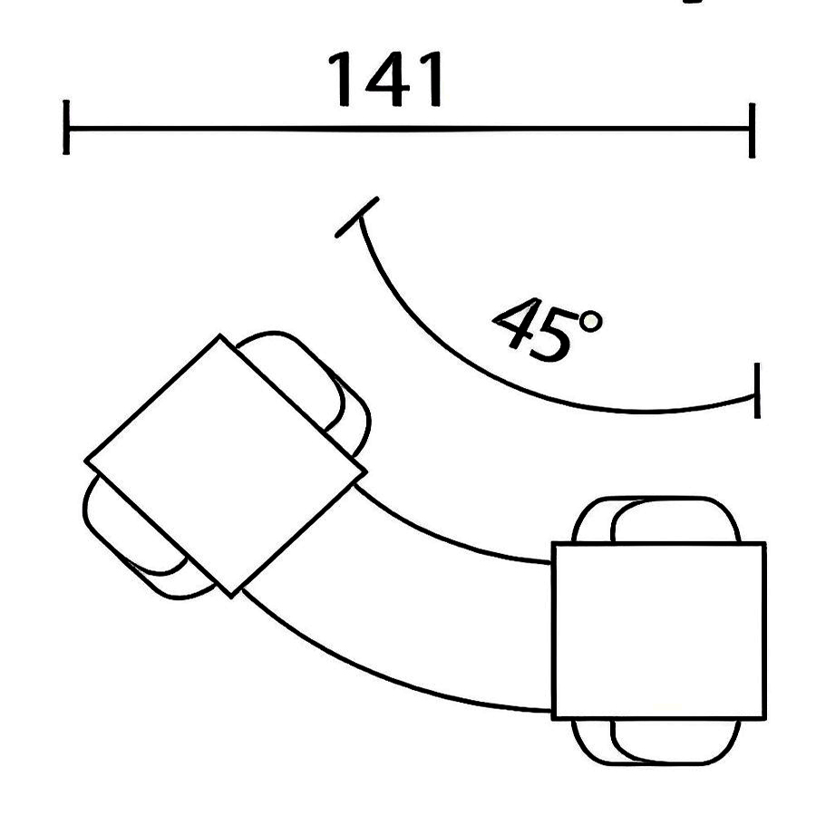 Impey 45 Adjustable Angle Hand Rail White